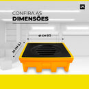 Pallet de Contenção para 1 Tambor 91x91 110 Litros - LojaDoAsfalto