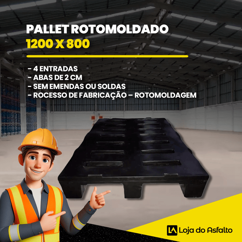 Pallet Rotomoldado 1.2 X 80 - LojaDoAsfalto