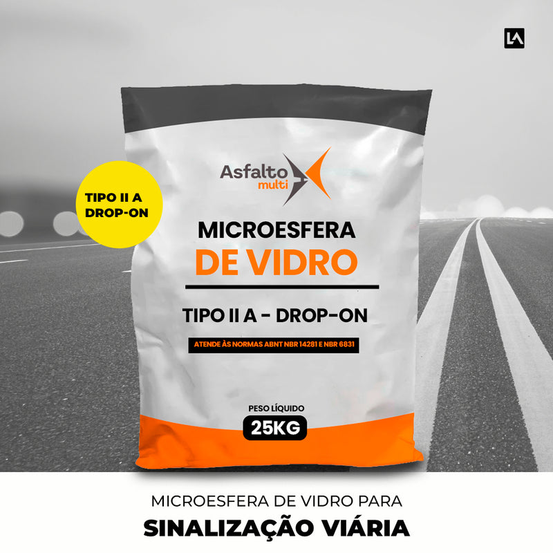 Microesferas de Vidro para Sinalização Viária-  Tipo ll A - Drop-ON - LojaDoAsfalto