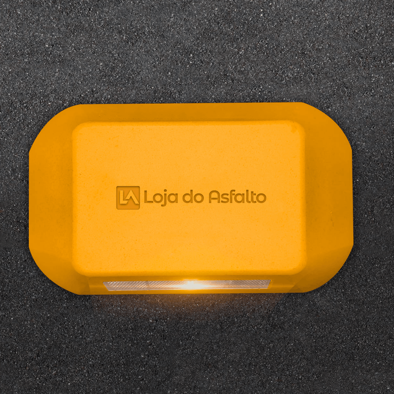 TACHÃO REFLETIVO DE RESINA - AMARELA - LojaDoAsfalto