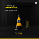 Cone Rígido 75CM - LojaDoAsfalto