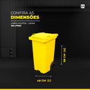 Carro Coletor - Lixeira - 120 Litros - LojaDoAsfalto