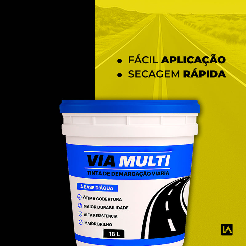 Tinta para demarcação viária ou construção civil, tinta para asfalto – base de água - LojaDoAsfalto